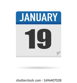 Estilo plano de icono del Calendario Azul. Fecha, día, mes. Fondo de ilustración vectorial para recordatorio, aplicación, UI, evento, vacaciones, documento de oficina y logotipo. objeto y símbolo aislados. colección del año