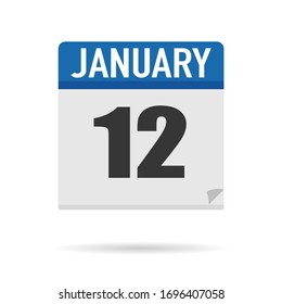 Estilo plano de icono del Calendario Azul. Fecha, día, mes. Fondo de ilustración vectorial para recordatorio, aplicación, UI, evento, vacaciones, documento de oficina y logotipo. objeto y símbolo aislados. colección del año