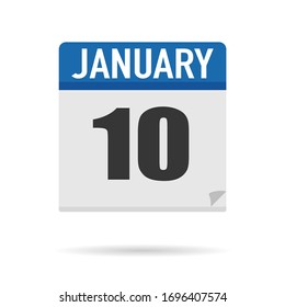 Estilo plano de icono del Calendario Azul. Fecha, día, mes. Fondo de ilustración vectorial para recordatorio, aplicación, UI, evento, vacaciones, documento de oficina y logotipo. objeto y símbolo aislados. colección del año