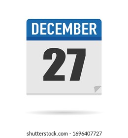 Blue Calendar icon flat style. Date, day, month. Vector illustration background for reminder, app, UI, event, holiday, office document and logo. isolated object and symbol. from year collection