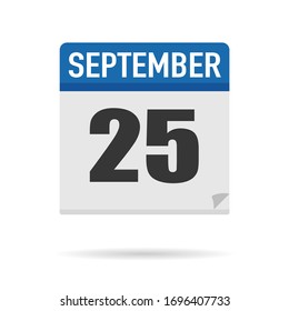 Blue Calendar icon flat style. Date, day, month. Vector illustration background for reminder, app, UI, event, holiday, office document and logo. isolated object and symbol. from year collection