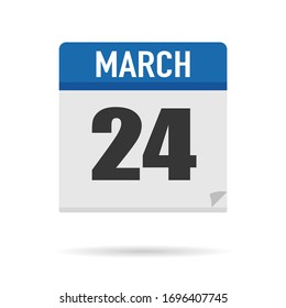 Blue Calendar icon flat style. Date, day, month. Vector illustration background for reminder, app, UI, event, holiday, office document and logo. isolated object and symbol. from year collection