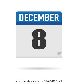 Blue Calendar icon flat style. Date, day, month. Vector illustration background for reminder, app, UI, event, holiday, office document and logo. isolated object and symbol. from year collection