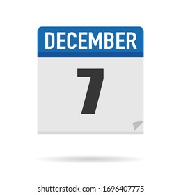 Blue Calendar icon flat style. Date, day, month. Vector illustration background for reminder, app, UI, event, holiday, office document and logo. isolated object and symbol. from year collection