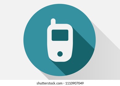 Blue call icon.
