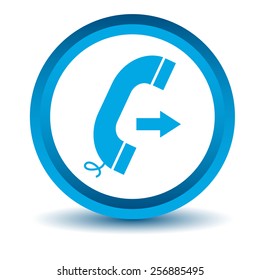 Blue call icon on a white background. Vector illustration