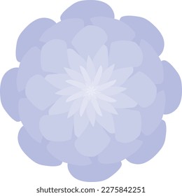 blue camelia flower logo on transparent background