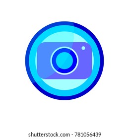 Blue Camera Icon 