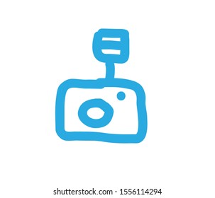 blue camera icon for app sign