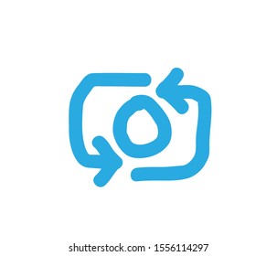 blue camera icon for app sign