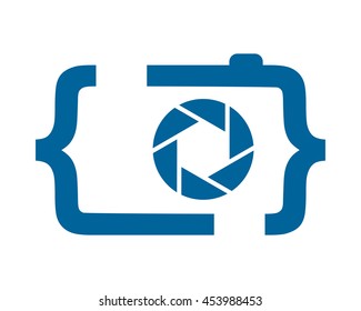 blue camera symbol photo photography photographer photographic image vector icon