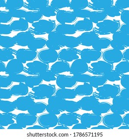Blue Camouflage abstract seamless pattern background suitable for fashion textiles, graphics