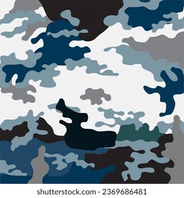 Blue Camouflage background army abstract modern vector military 