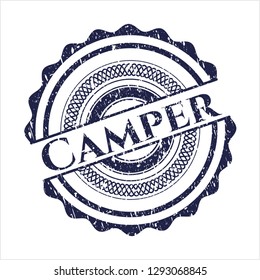 Blue Camper distressed rubber grunge seal