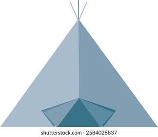 Blue camping tent vector illustration