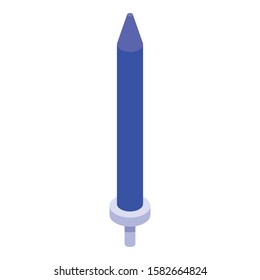 Blue candle icon. Isometric of blue candle vector icon for web design isolated on white background