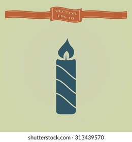 Blue Candle vector icon 