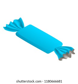 Blue candy icon. Isometric of blue candy vector icon for web design isolated on white background