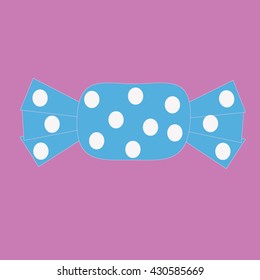 Blue Candy on Violet Background.