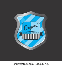 blue candy shield product label art