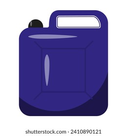 Blue canister with gasoline line icon. Fuel, gas station, oil, car, octane, fire, tank, kerosene, smell, engine. Vector icon for business and advertising