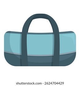 Blue canvas bag with strong handles waiting for its owner to take it to the gym