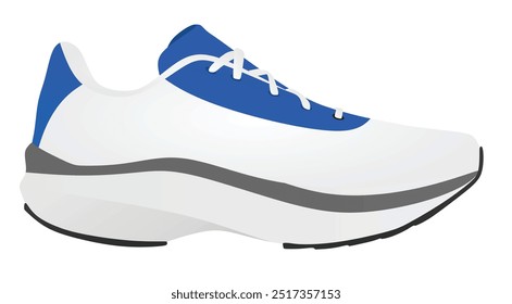 Tênis de tela azul. ilustração vetorial