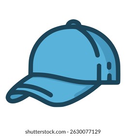 blue cap hat accessories fashion lifestyle flat color vector illustration template design