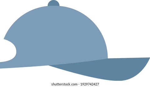 Blue cap, illustration, vector on white background.