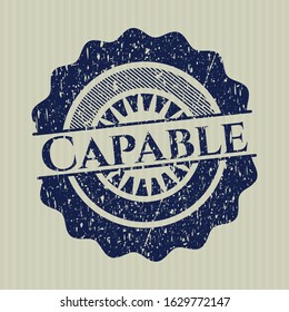 Blue Capable distressed rubber grunge texture stamp