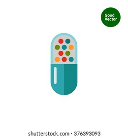 Blue capsule icon