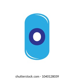 blue capsule symbol logo vector