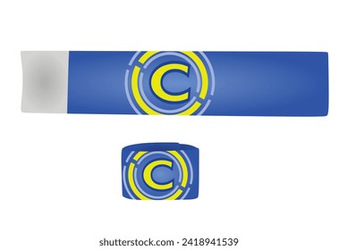 Blue captain armband. vector illustration