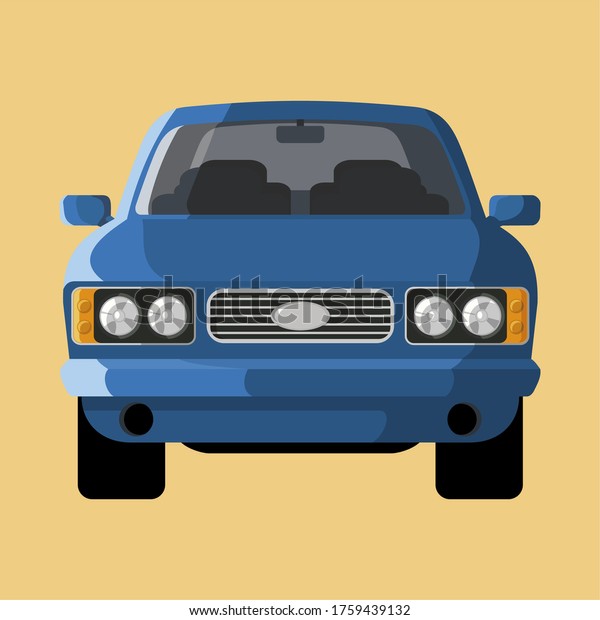 Blue car\
design,  blue car isolated with orange background, car flat\
illustration design, four-wheeled\
vehicle,