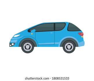 blue car design, Vehicle automobile auto and transportation theme Vector illustration