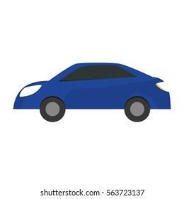 blue car icon image vector illustration design 