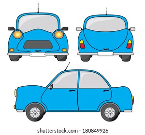 Blue Car Clipart Hd Stock Images Shutterstock