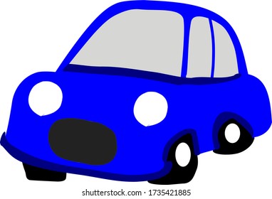 Vector de automóvil aislado para automóvil azul