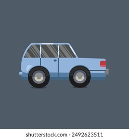 blue car in isolated vector design
