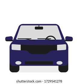 Blaues Auto auf weißem Hintergrund