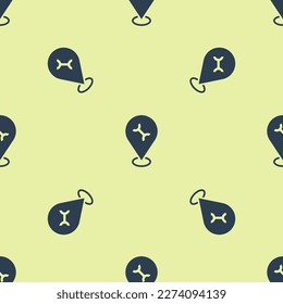 Blue Car service icon isolated seamless pattern on yellow background. Auto mechanic service. Repair service auto mechanic. Maintenance sign.  Vector