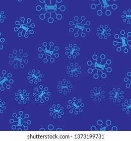 Blue Car sharing icon isolated seamless pattern on blue background. Carsharing sign. Transport renting service concept. Vector Illustration