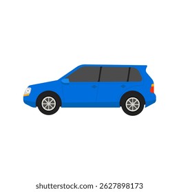 blue car side view vector illustration.eps