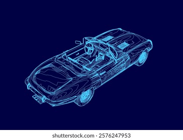 Blue car with a sunroof and a steering wheel. The car is a convertible. The blue color of the car gives a sense of luxury and sophistication