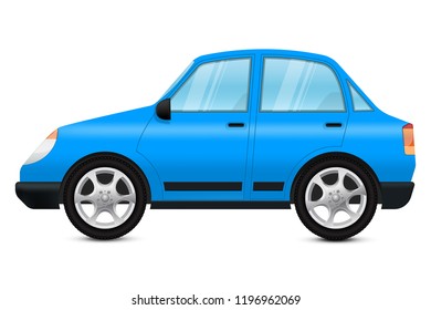 Blue Car Vector 3d Illustration Isolated Stock Vector (Royalty Free ...