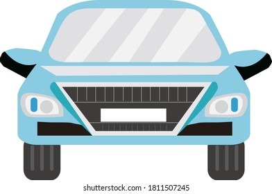 blue Car Vector icon logo
