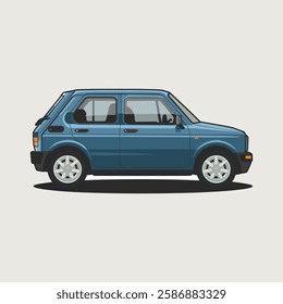 Blue Car vector illustration concept