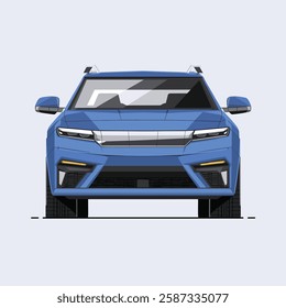 Blue Car vector illustration concept