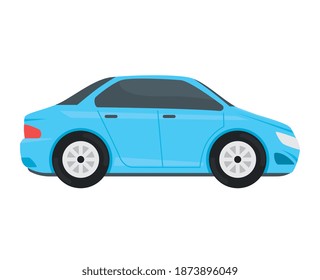 blue car vehicle color isolated icon vector illustration design