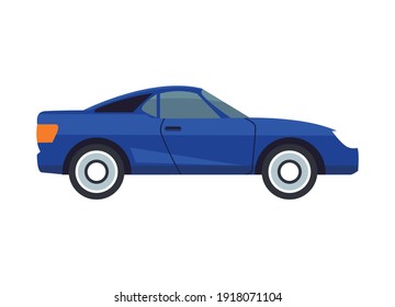 blue car vehicle color isolated icon vector illustration design